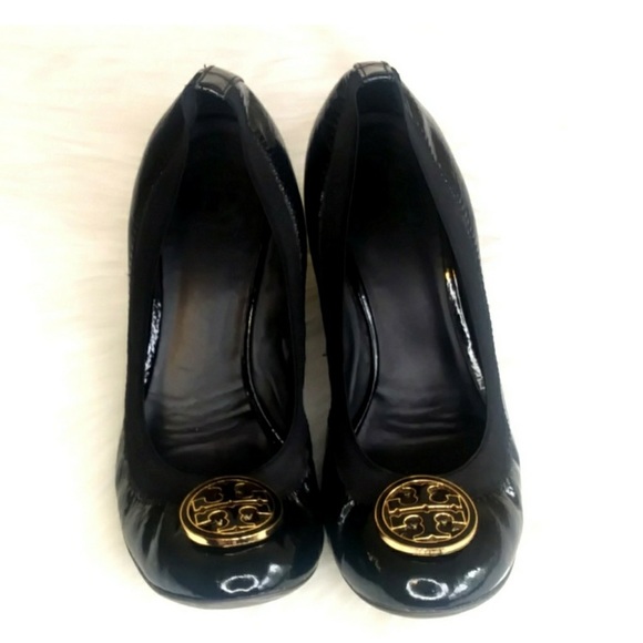 Authentic TORY BURCH Caroline Wedge, black, size 8 - Picture 3 of 9